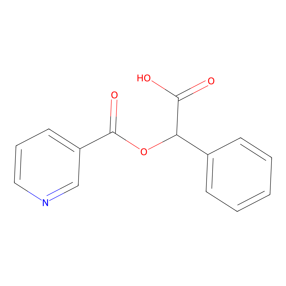 2-(Nicotinoyloxy)-2-phenylacetic acid molecular structure, CAS 101977-74-6