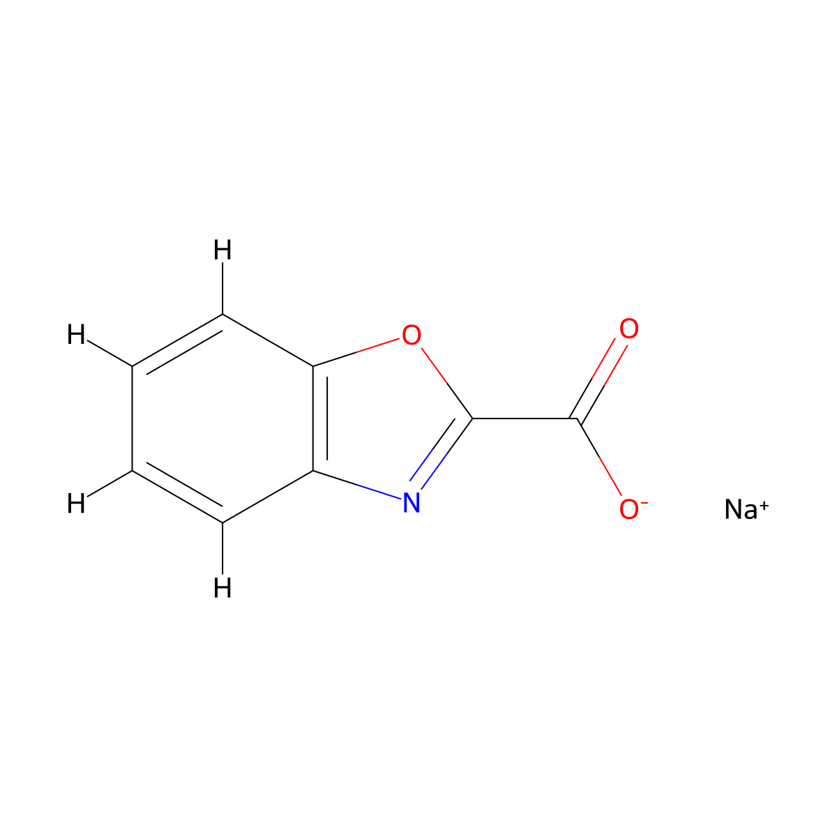 Sodium benzo[D]oxazole-2-carboxylate molecular structure, CAS 1019770-99-0