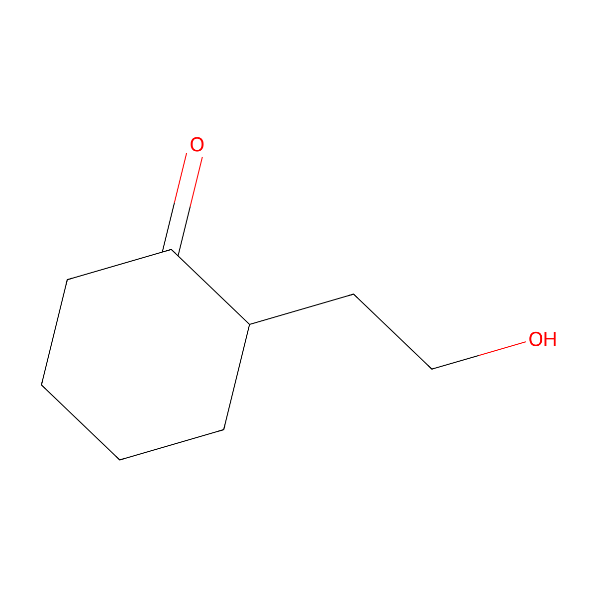 2-(2-Hydroxyethyl)cyclohexanone molecular structure, CAS 10198-27-3