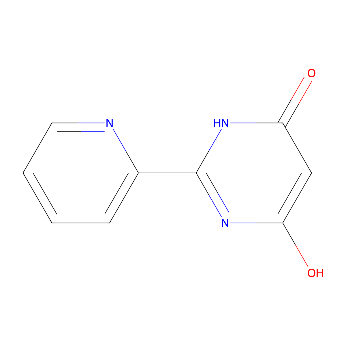 6-hydroxy-2-(pyridin-2-yl)pyrimidin-4(3H)-one molecular structure, CAS 10198-74-0
