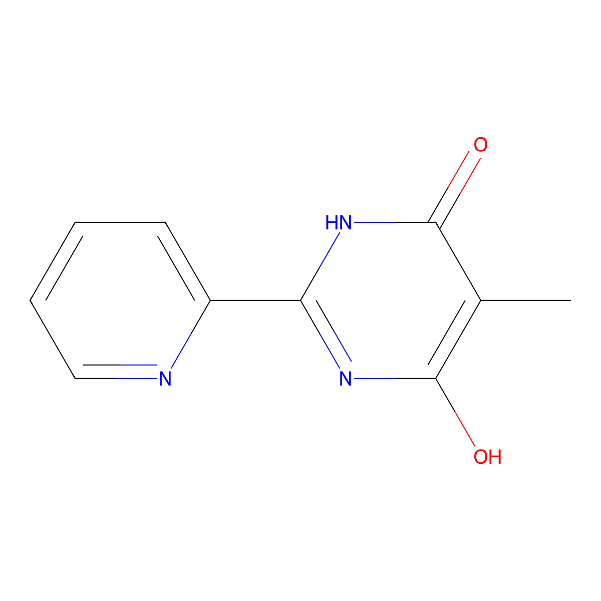 6-Hydroxy-5-methyl-2-(pyridin-2-yl)-3,4-dihydropyrimidin-4-one molecular structure, CAS 10198-75-1
