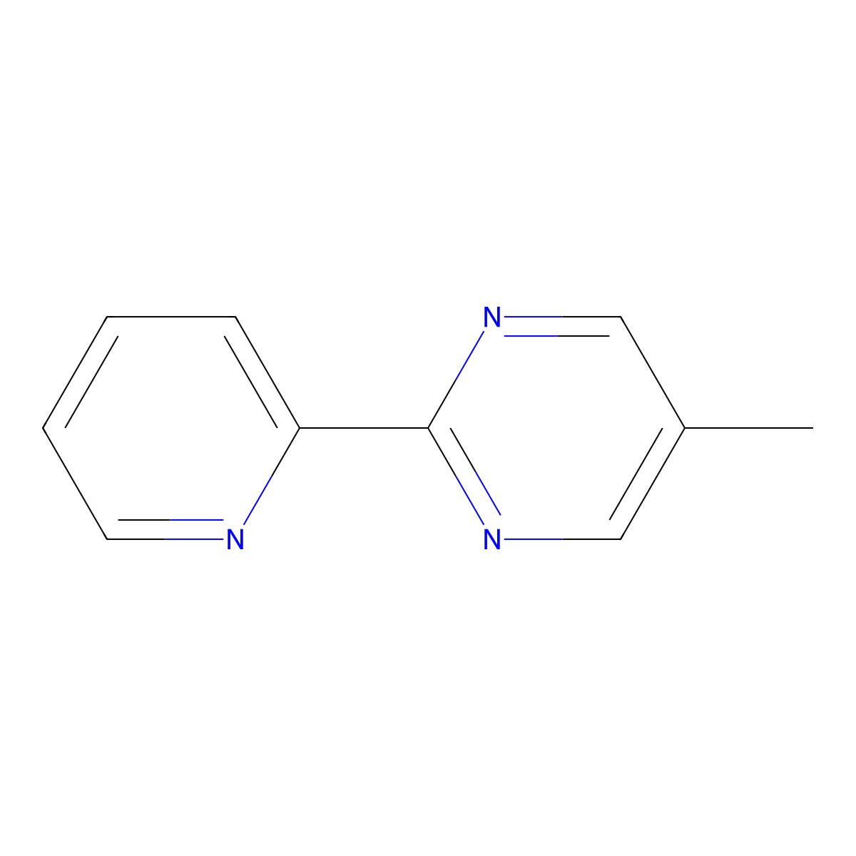 5-Methyl-2-(pyridin-2-yl)pyrimidine molecular structure, CAS 10198-79-5