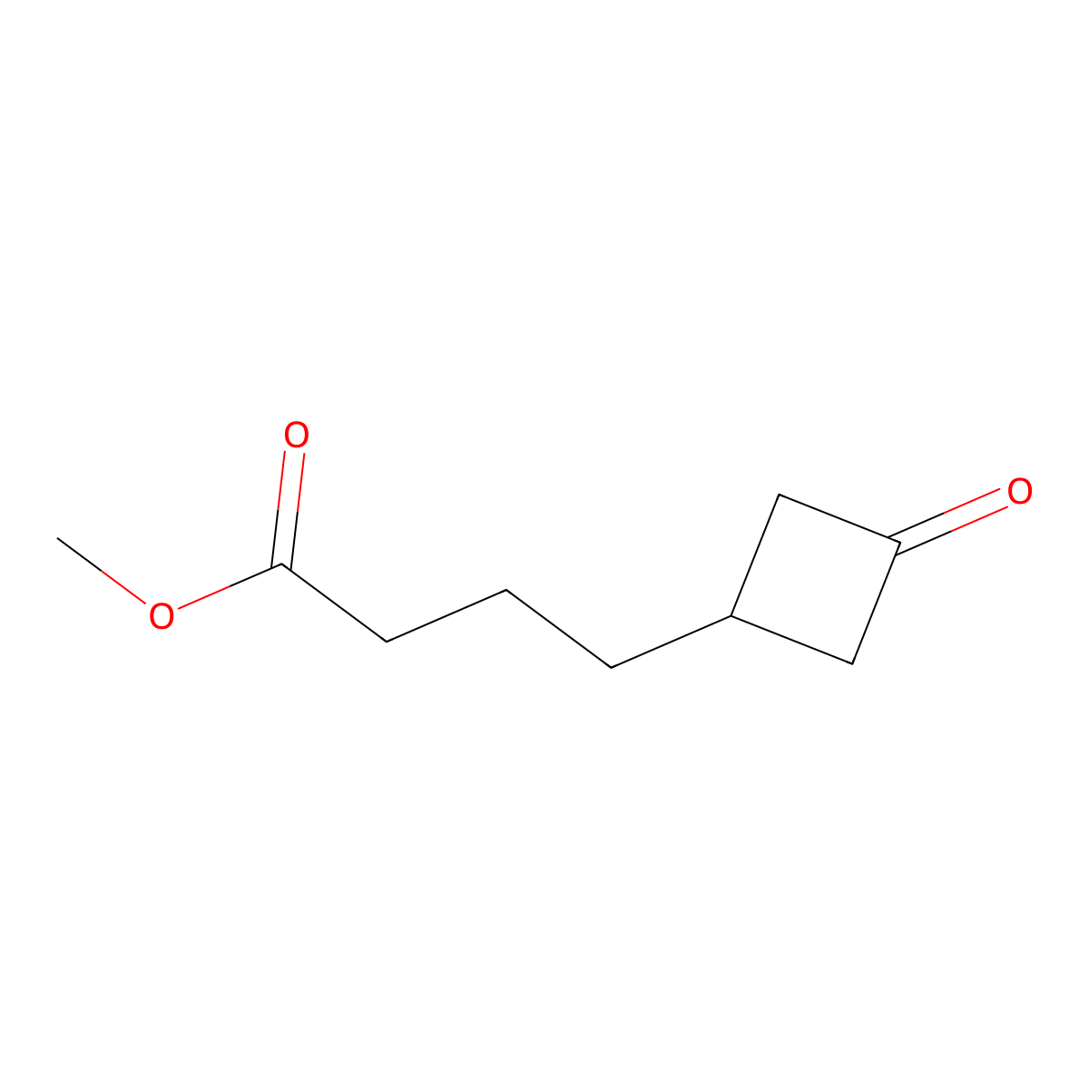 Methyl 4-(3-oxocyclobutyl)butanoate molecular structure, CAS 1019842-25-1