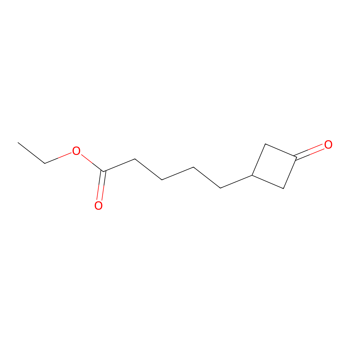 Ethyl 5-(3-oxocyclobutyl)pentanoate molecular structure, CAS 1019842-26-2