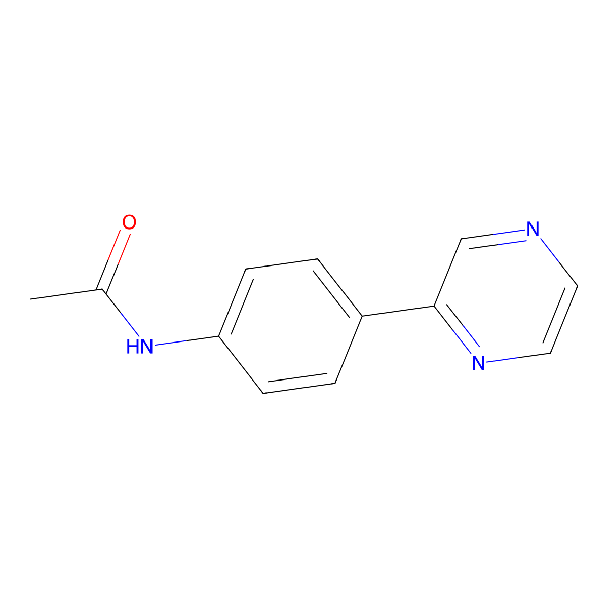 N-(4-(Pyrazin-2-yl)phenyl)acetamide molecular structure, CAS 101986-68-9