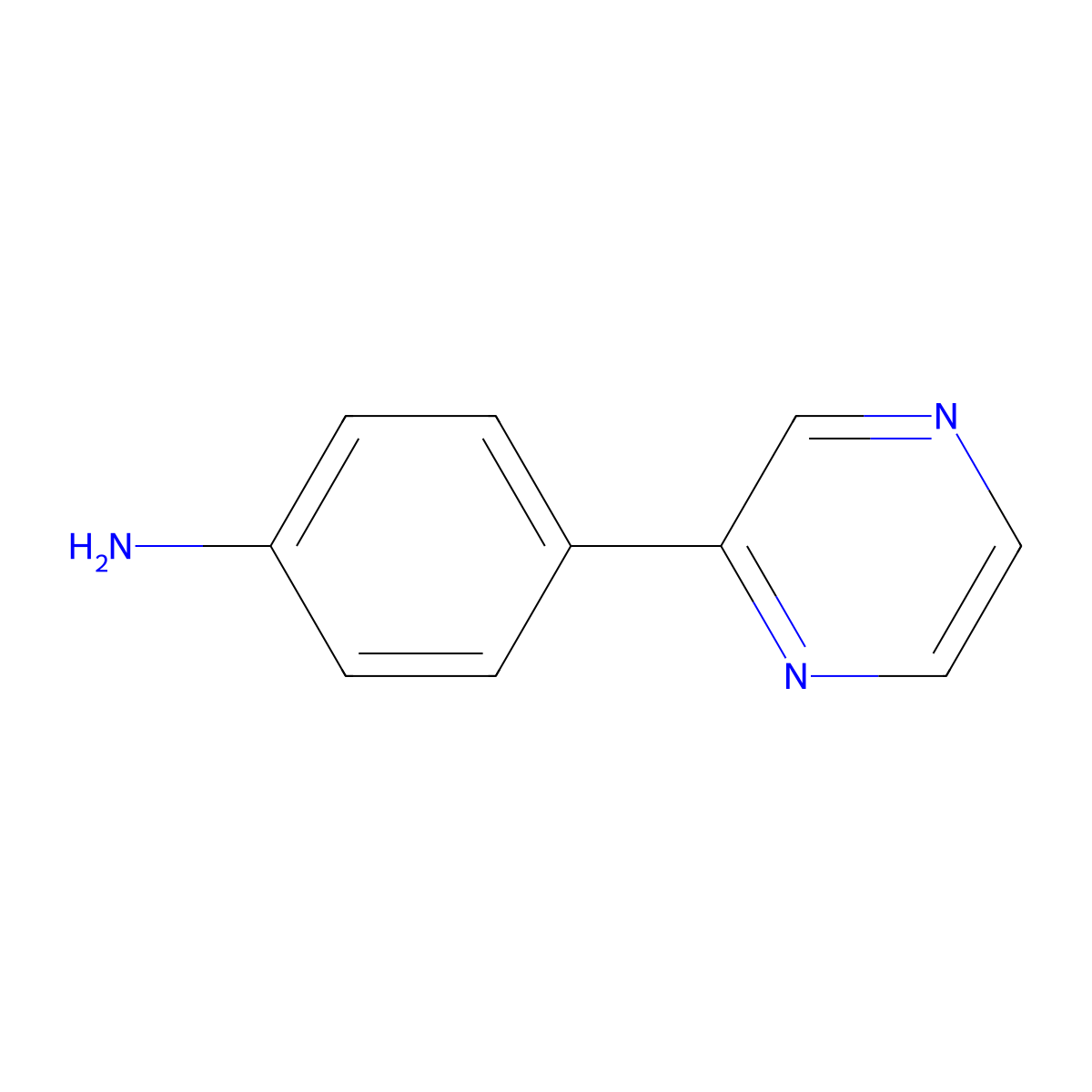 4-(Pyrazin-2-yl)aniline molecular structure, CAS 101986-70-3