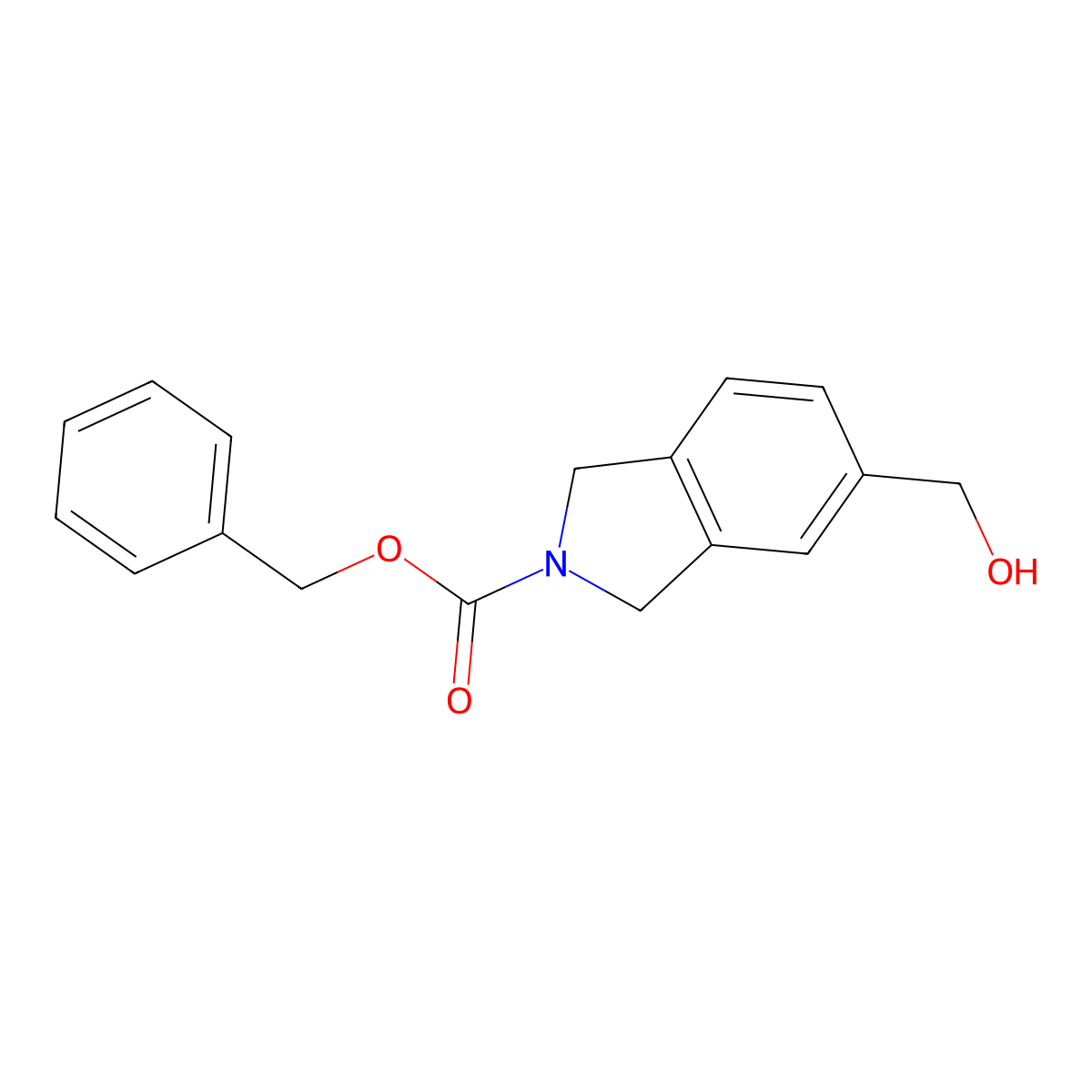 5-Hydroxymethyl-1,3-dihydro-isoindole-2-carboxylic acid benzyl ester molecular structure, CAS 1019889-84-9