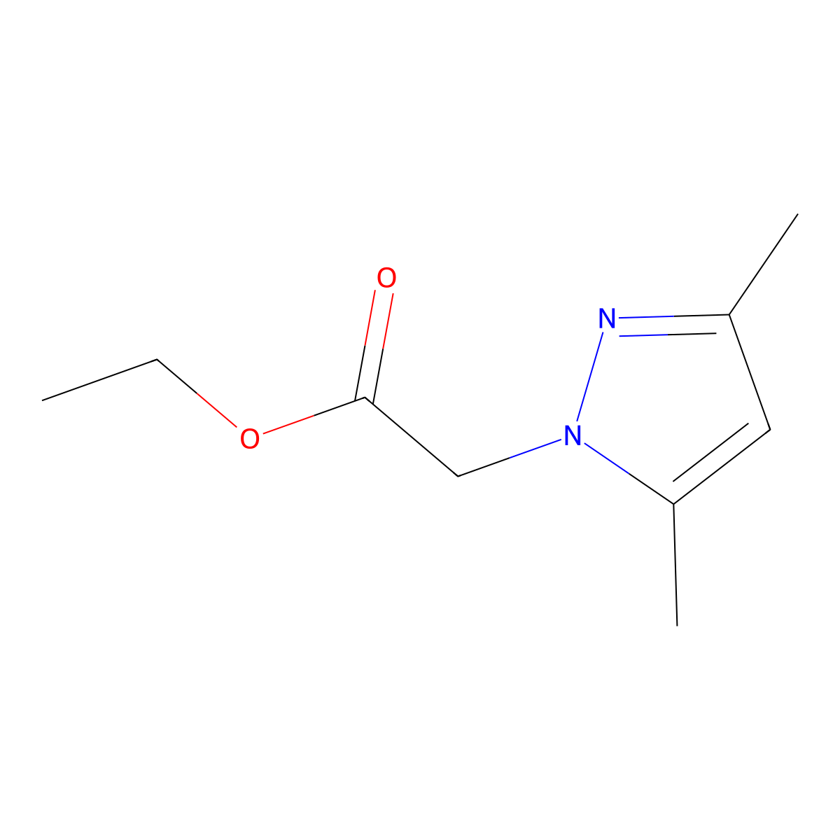 Ethyl 2-(3,5-dimethyl-1h-pyrazol-1-yl)acetate molecular structure, CAS 10199-60-7