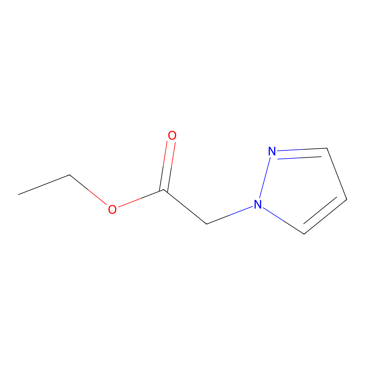 Ethyl 2-(1H-pyrazol-1-yl)acetate molecular structure, CAS 10199-61-8