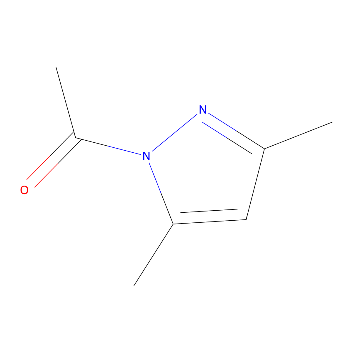1-(3,5-Dimethyl-1H-pyrazol-1-yl)ethan-1-one molecular structure, CAS 10199-63-0