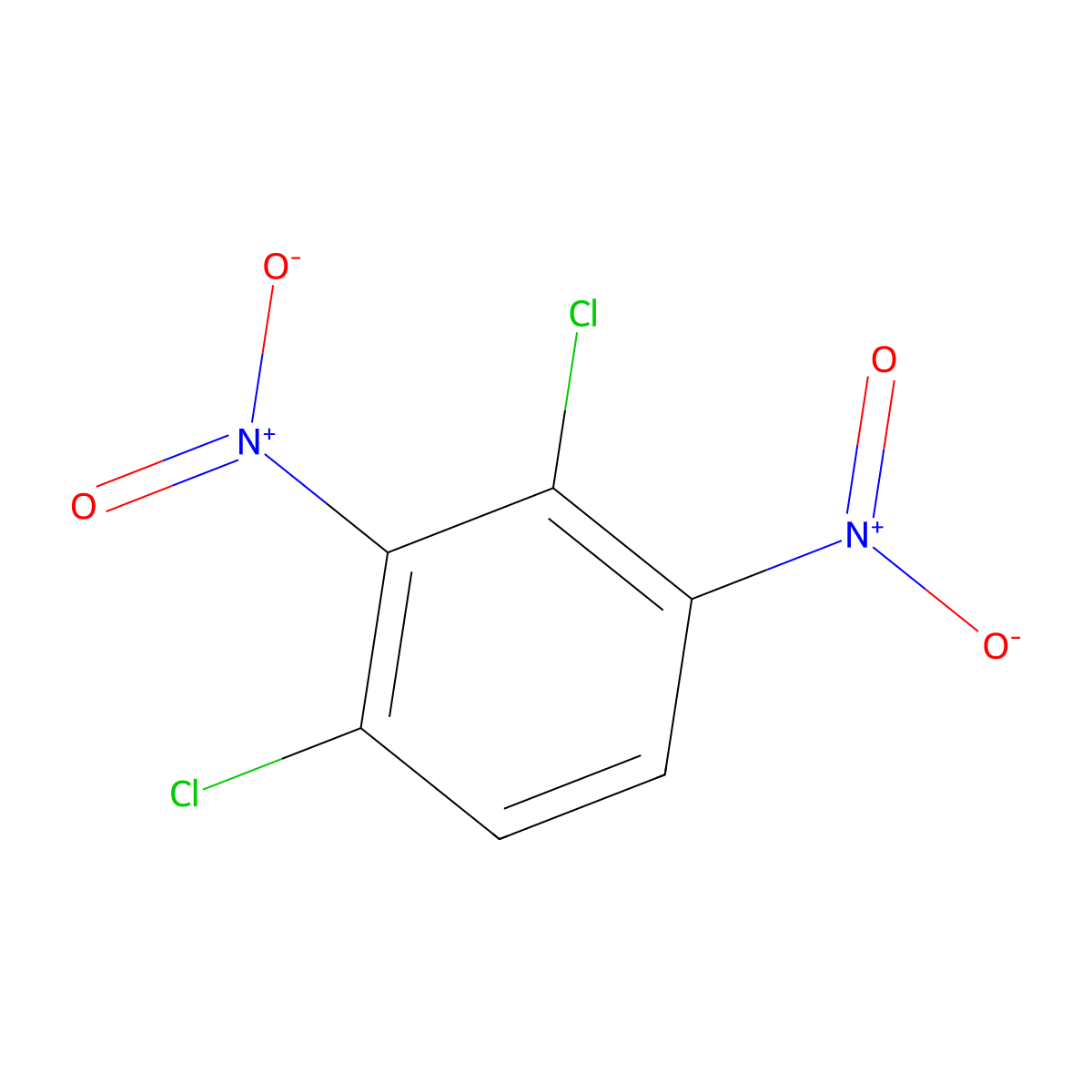 Benzene, 1,3-dichloro-2,4-dinitro- molecular structure, CAS 10199-85-6