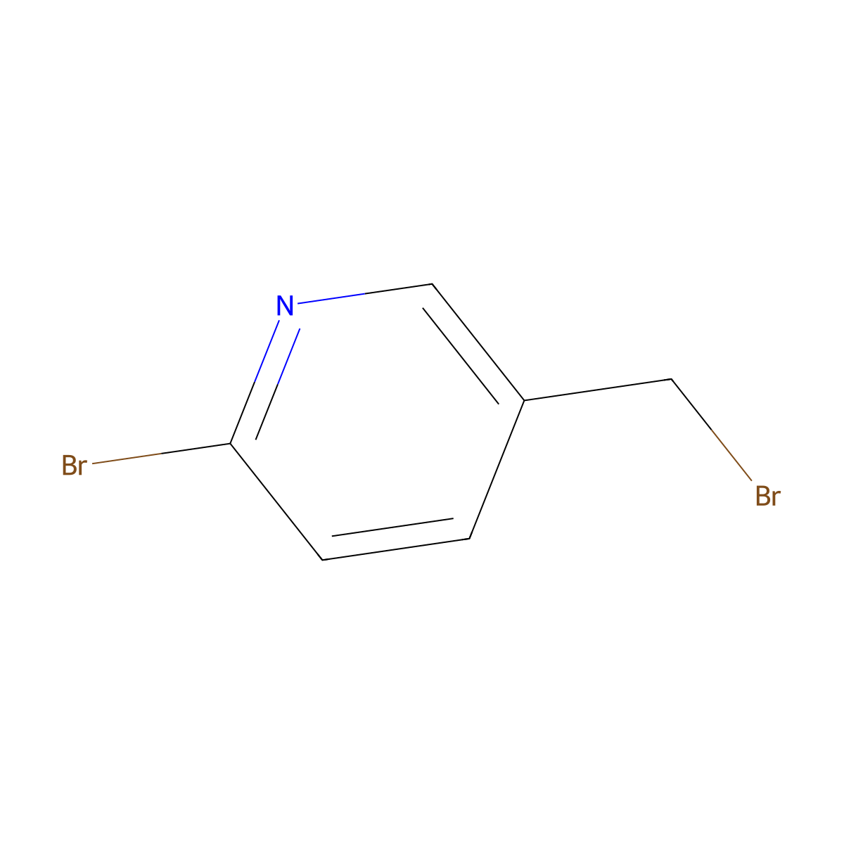 2-Bromo-5-bromomethylpyridine molecular structure, CAS 101990-45-8