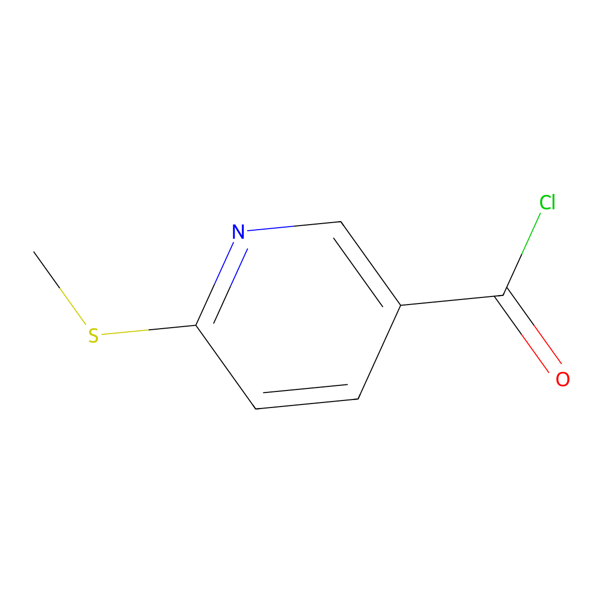 6-(Methylsulfanyl)pyridine-3-carbonyl chloride molecular structure, CAS 101990-64-1