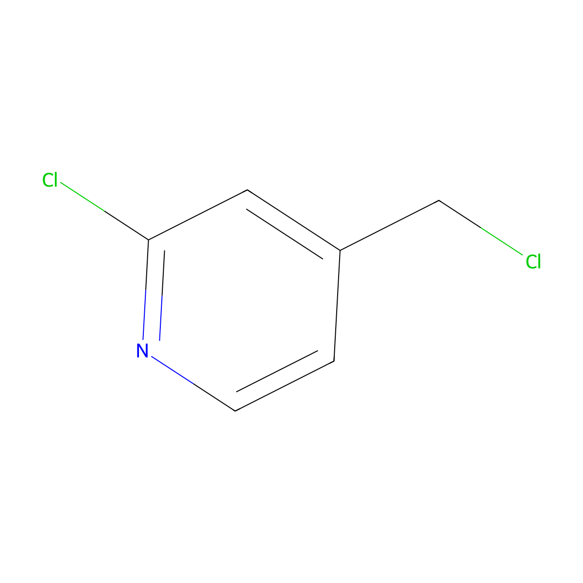 2-Chloro-4-(chloromethyl)pyridine molecular structure, CAS 101990-73-2