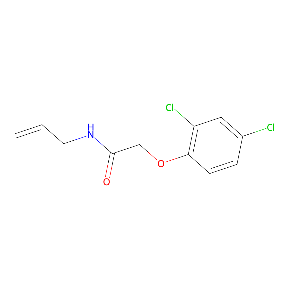 2-(2,4-dichlorophenoxy)-N-prop-2-enylacetamide molecular structure, CAS 101991-46-2