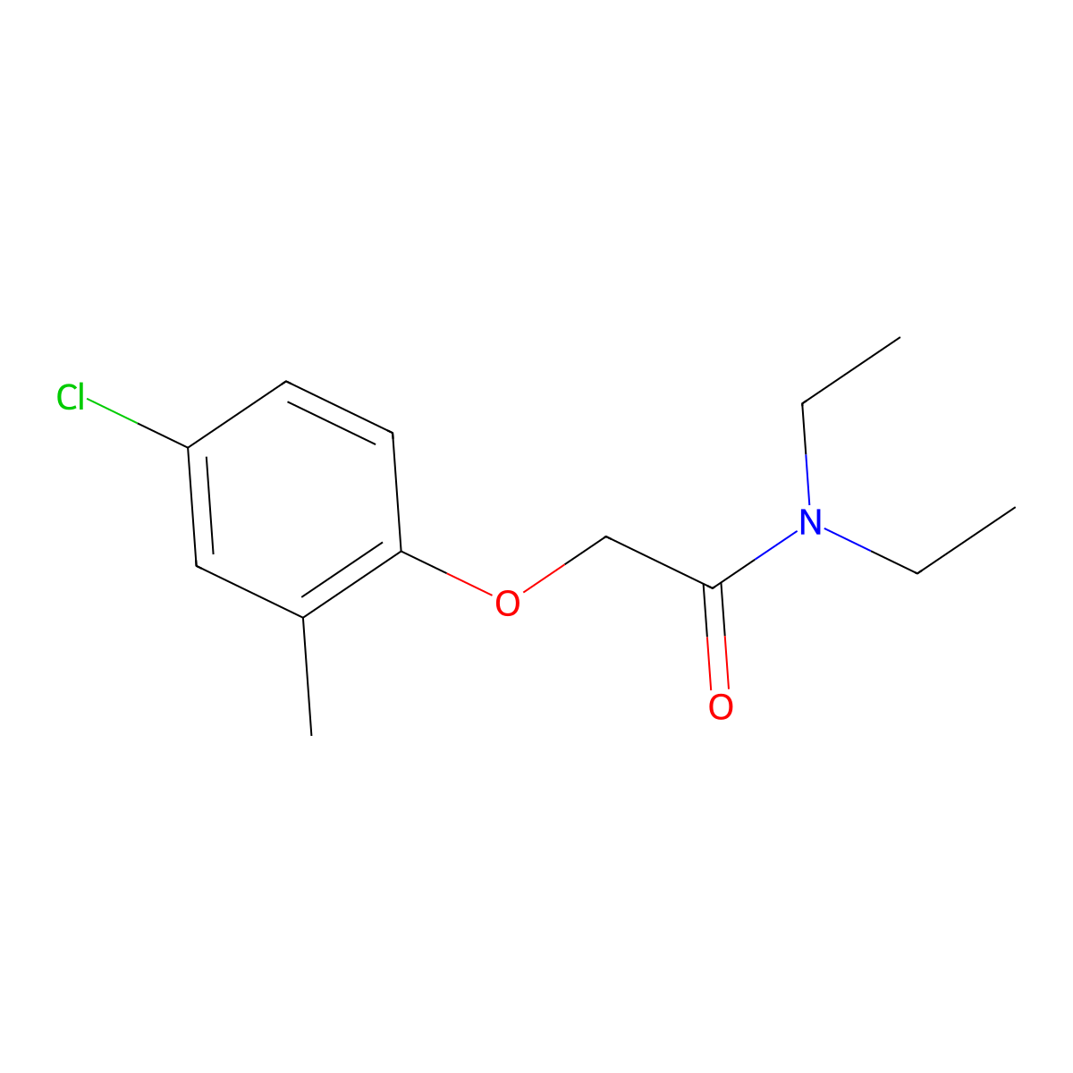 2-(4-chloro-2-methylphenoxy)-N,N-diethylacetamide molecular structure, CAS 101991-48-4