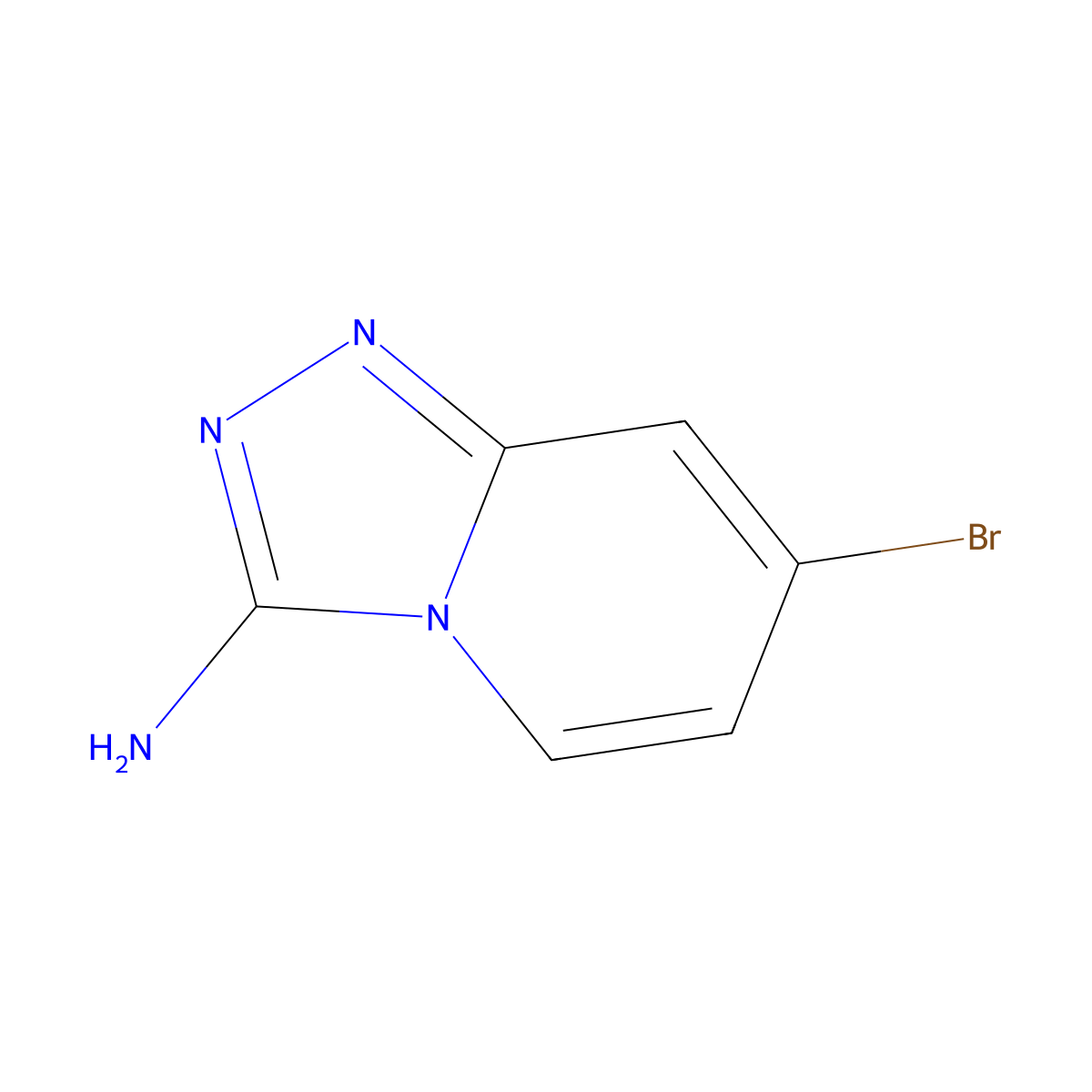 7-Bromo-[1,2,4]triazolo[4,3-a]pyridin-3-amine molecular structure, CAS 1019918-41-2