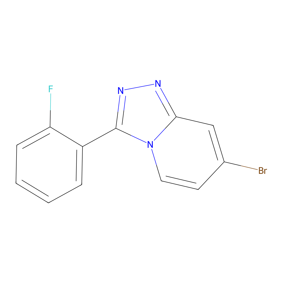 7-Bromo-3-(2-fluorophenyl)-[1,2,4]triazolo[4,3-a]pyridine molecular structure, CAS 1019918-43-4