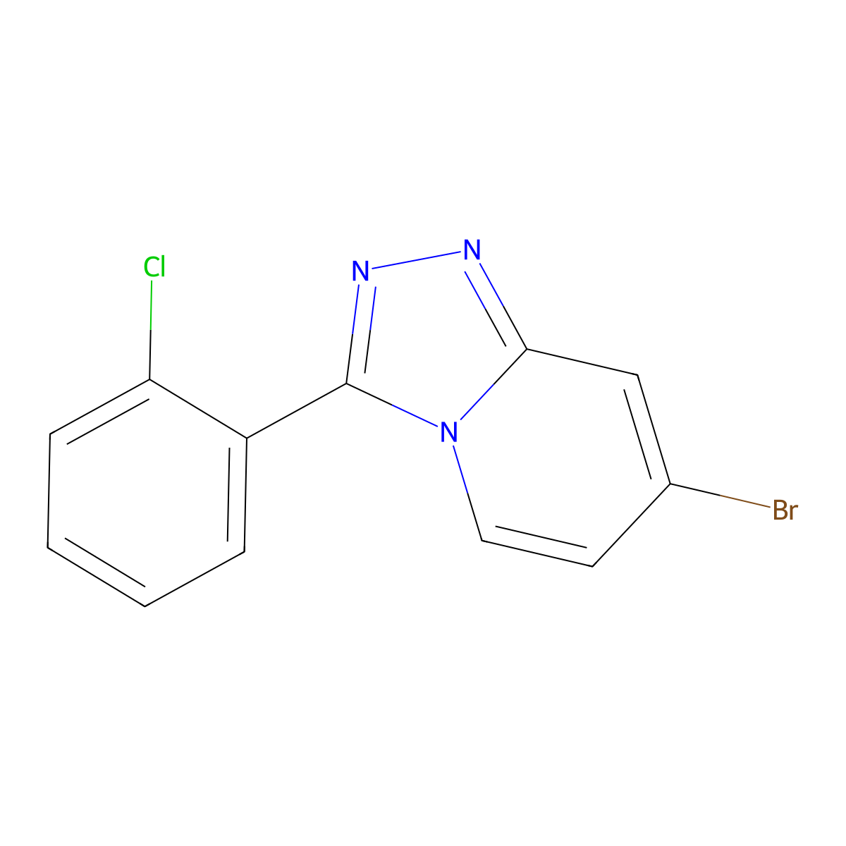 7-Bromo-3-(2-chlorophenyl)-[1,2,4]triazolo[4,3-a]pyridine molecular structure, CAS 1019918-47-8