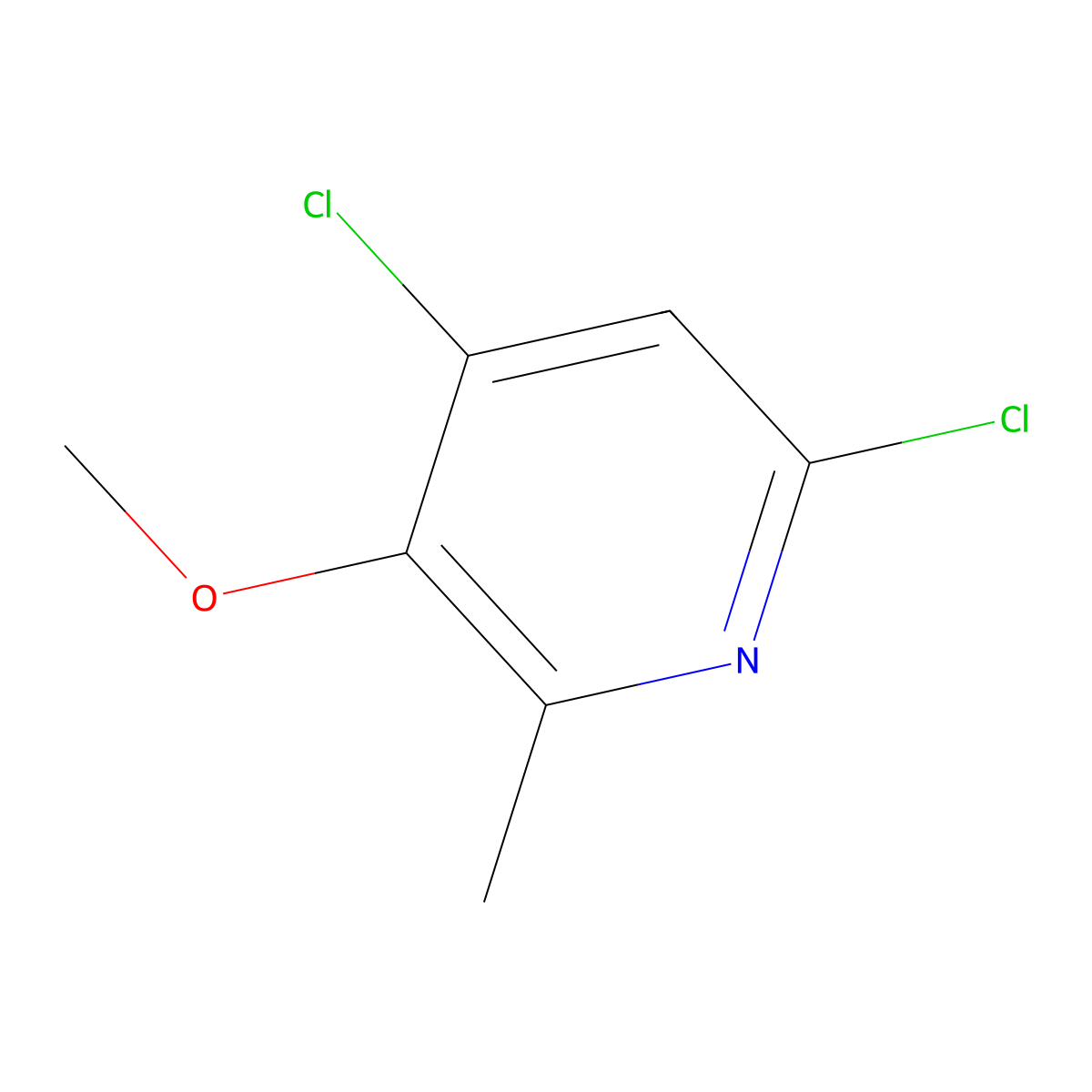 4,6-Dichloro-3-methoxy-2-methylpyridine molecular structure, CAS 1019929-89-5