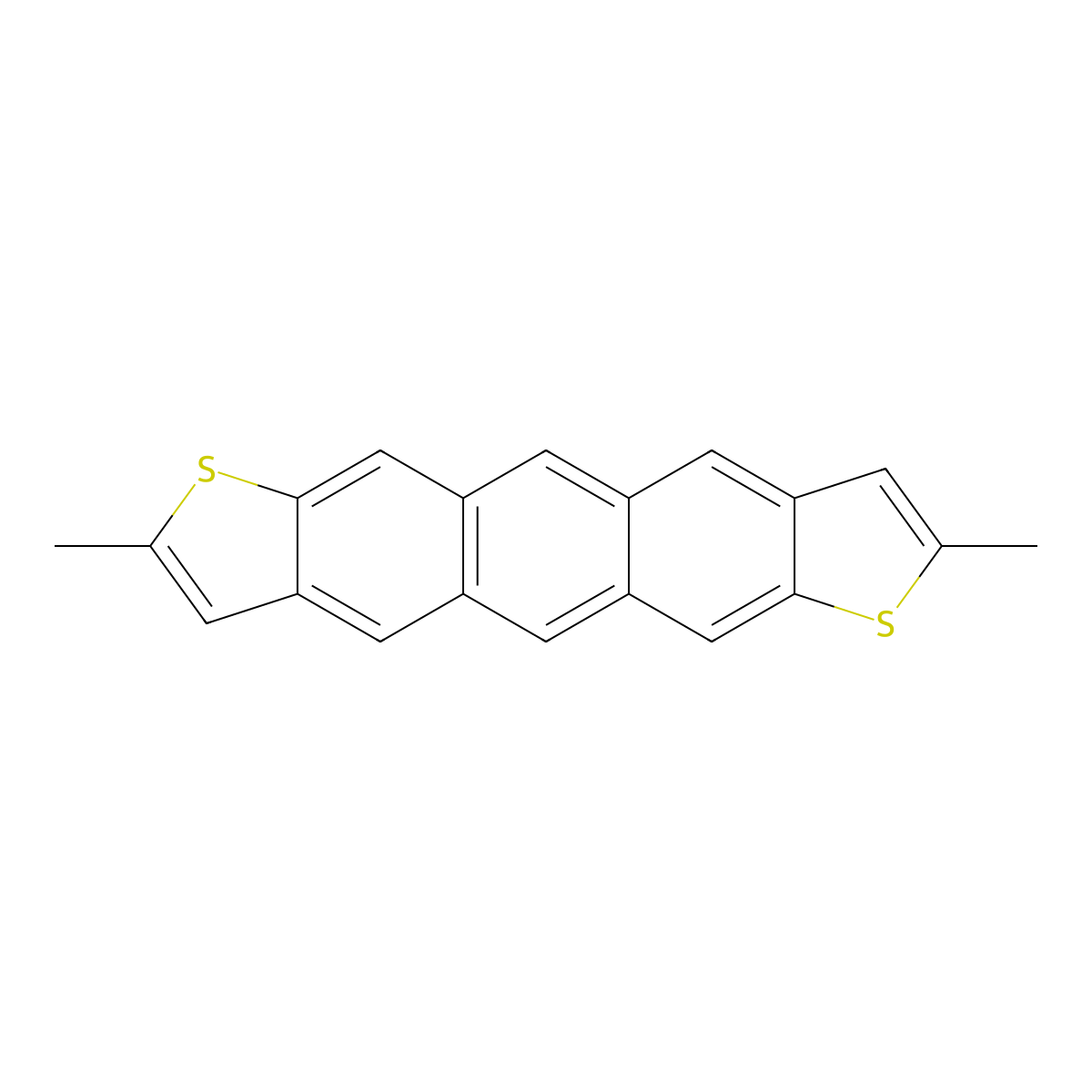 2,8-Dimethylanthra[2,3-b:6,7-b']dithiophene (purified by sublimation) molecular structure, CAS 1019983-99-3