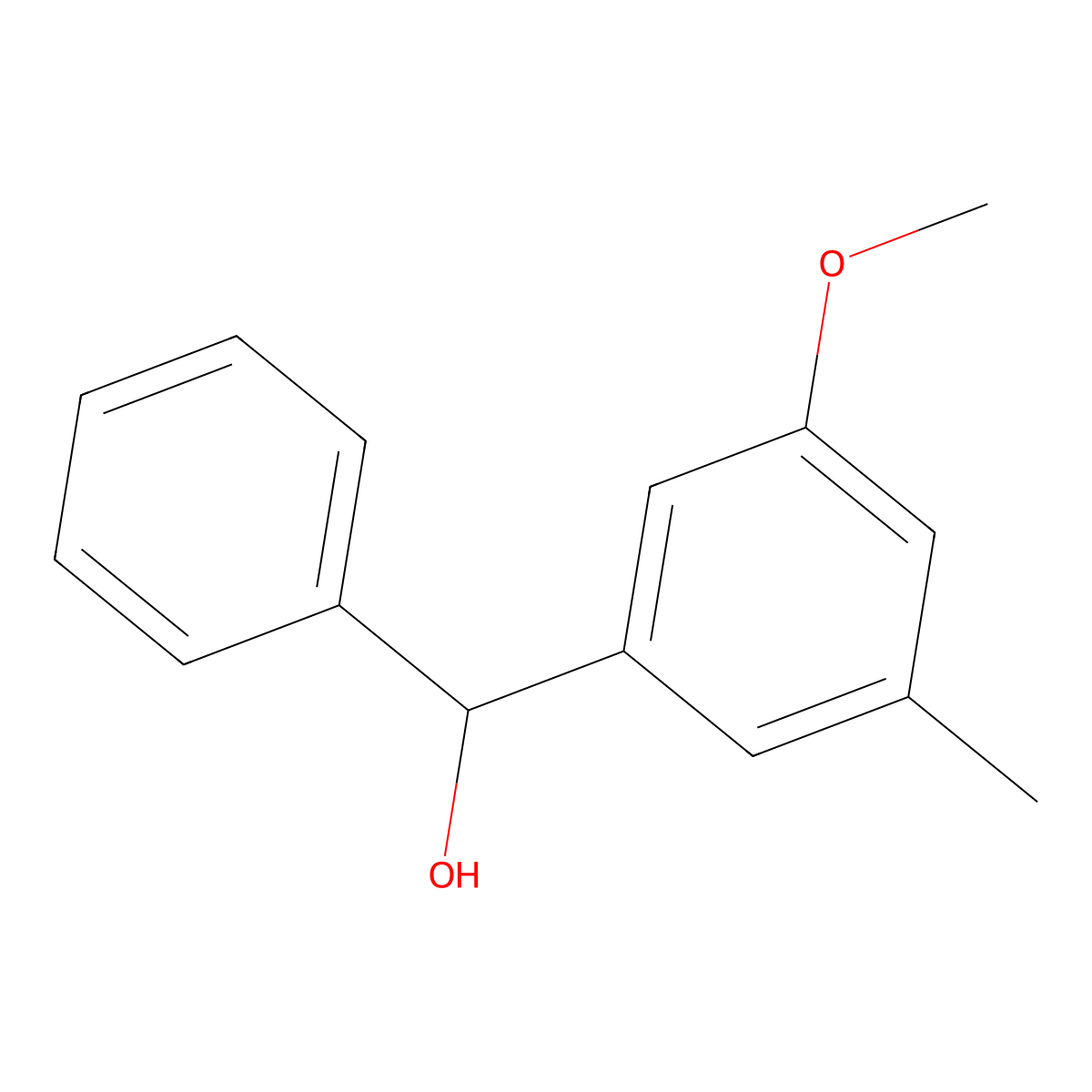 (3-Methoxy-5-methylphenyl)(phenyl)methanol molecular structure, CAS 1019984-16-7