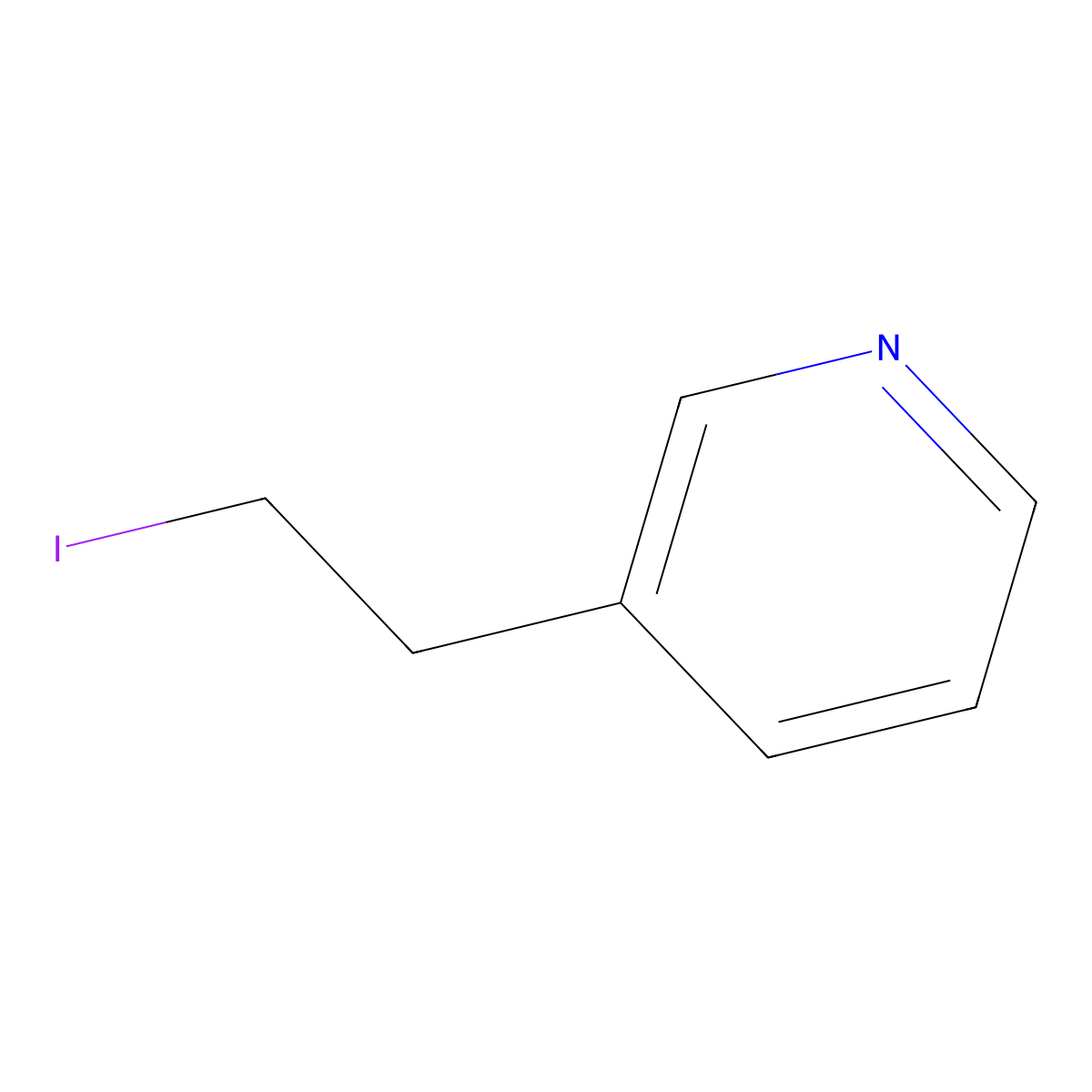 3-(2-Iodoethyl)pyridine molecular structure, CAS 1019987-12-2