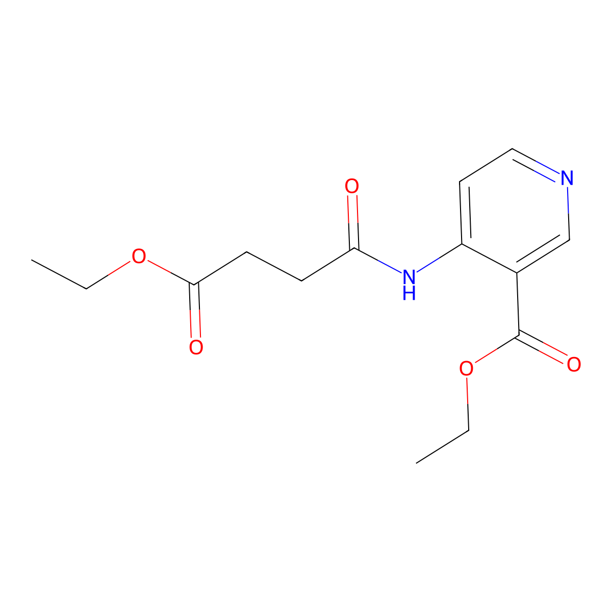 Ethyl 4-(4-ethoxy-4-oxobutanamido)nicotinate molecular structure, CAS 1019995-16-4