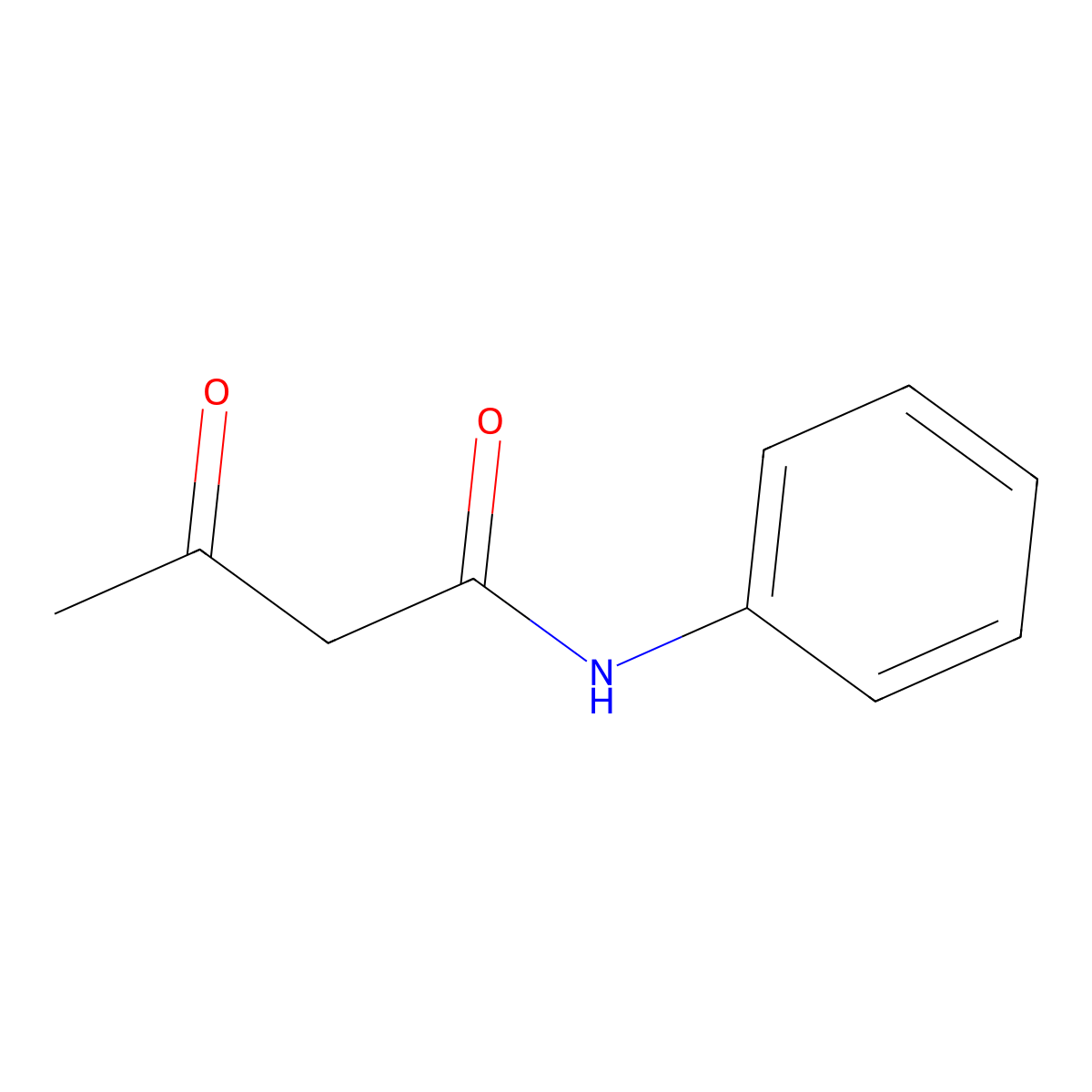 Acetoacetanilide molecular structure, CAS 102-01-2
