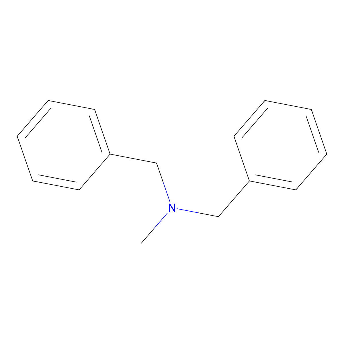 N-benzyl-N-methyl-1-phenylmethanamine molecular structure, CAS 102-05-6