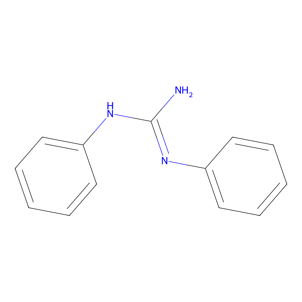 Diphenylguanidine molecular structure, CAS 102-06-7