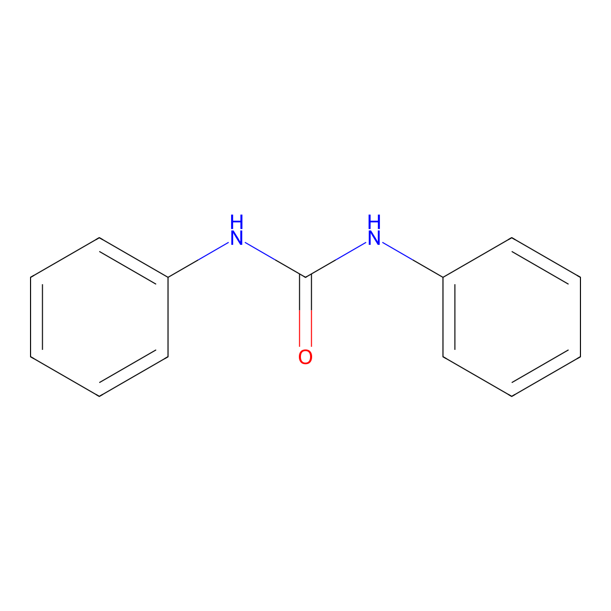 Carbanilide molecular structure, CAS 102-07-8