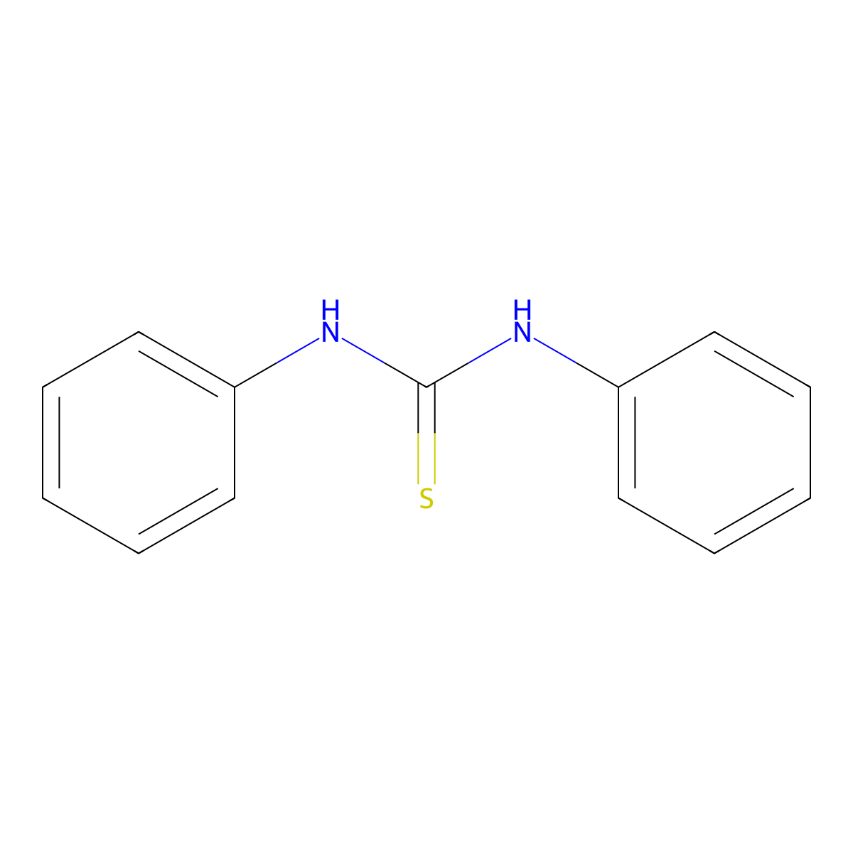 Diphenylthiourea molecular structure, CAS 102-08-9