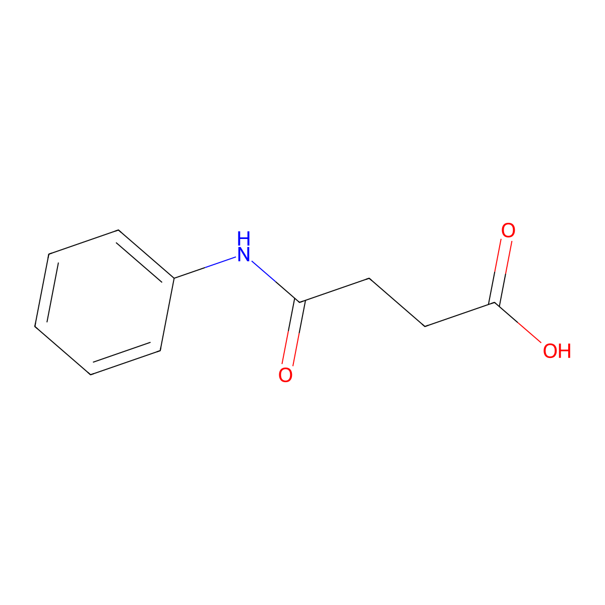 Succinanilic acid molecular structure, CAS 102-14-7