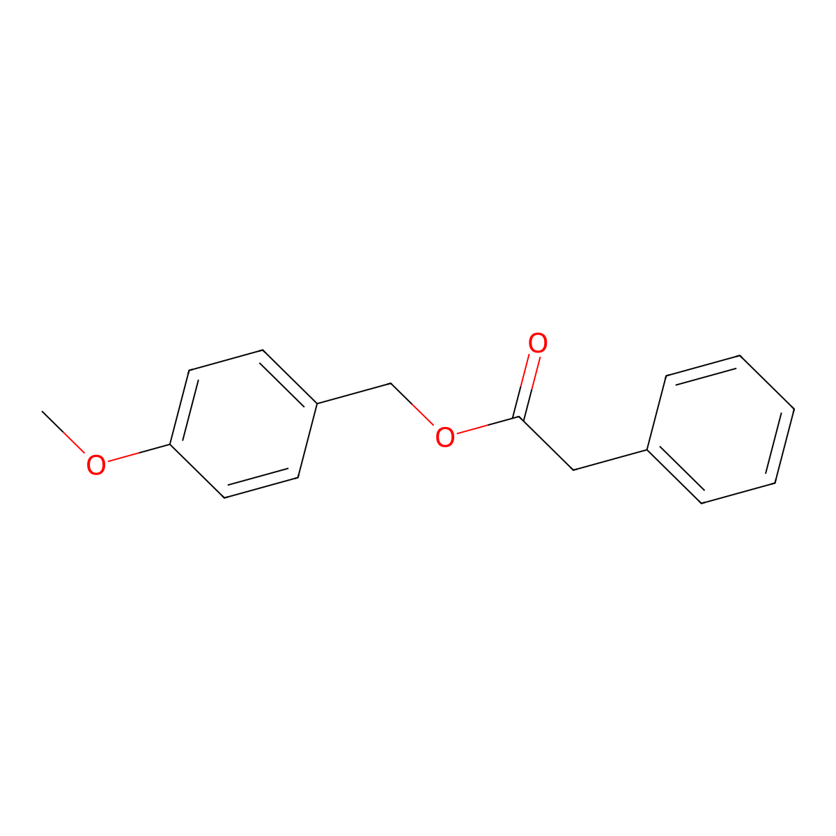 Anisyl phenylacetate molecular structure, CAS 102-17-0