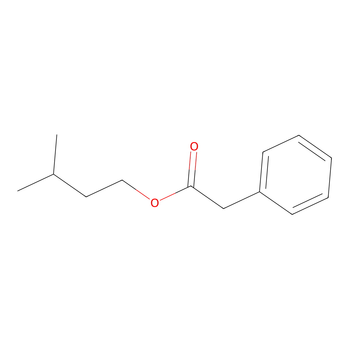 Isoamyl phenylacetate molecular structure, CAS 102-19-2