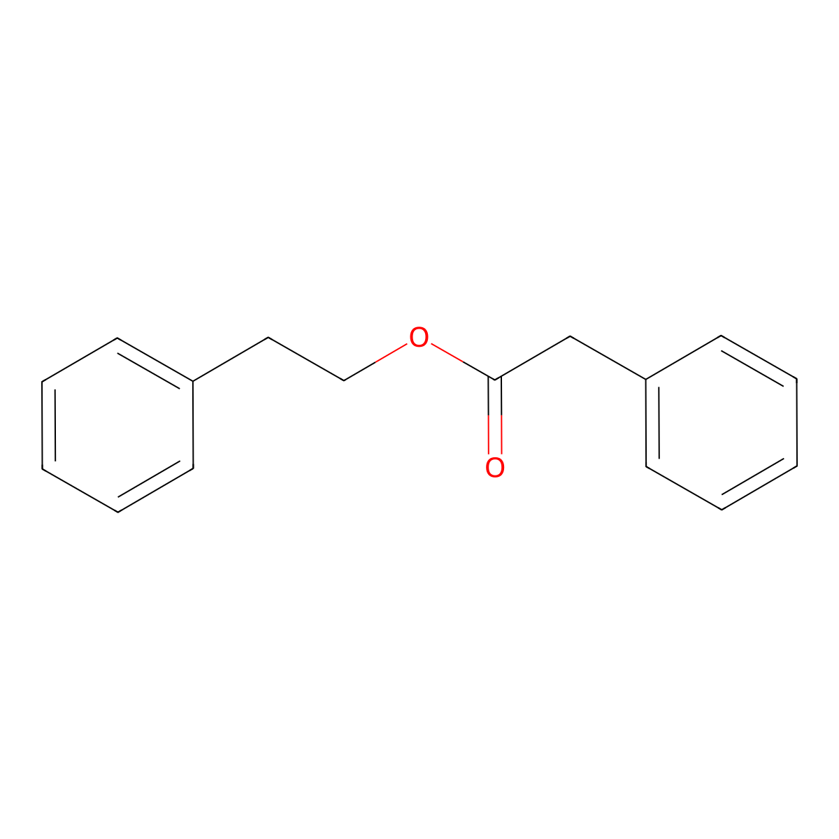 Phenethyl phenylacetate molecular structure, CAS 102-20-5
