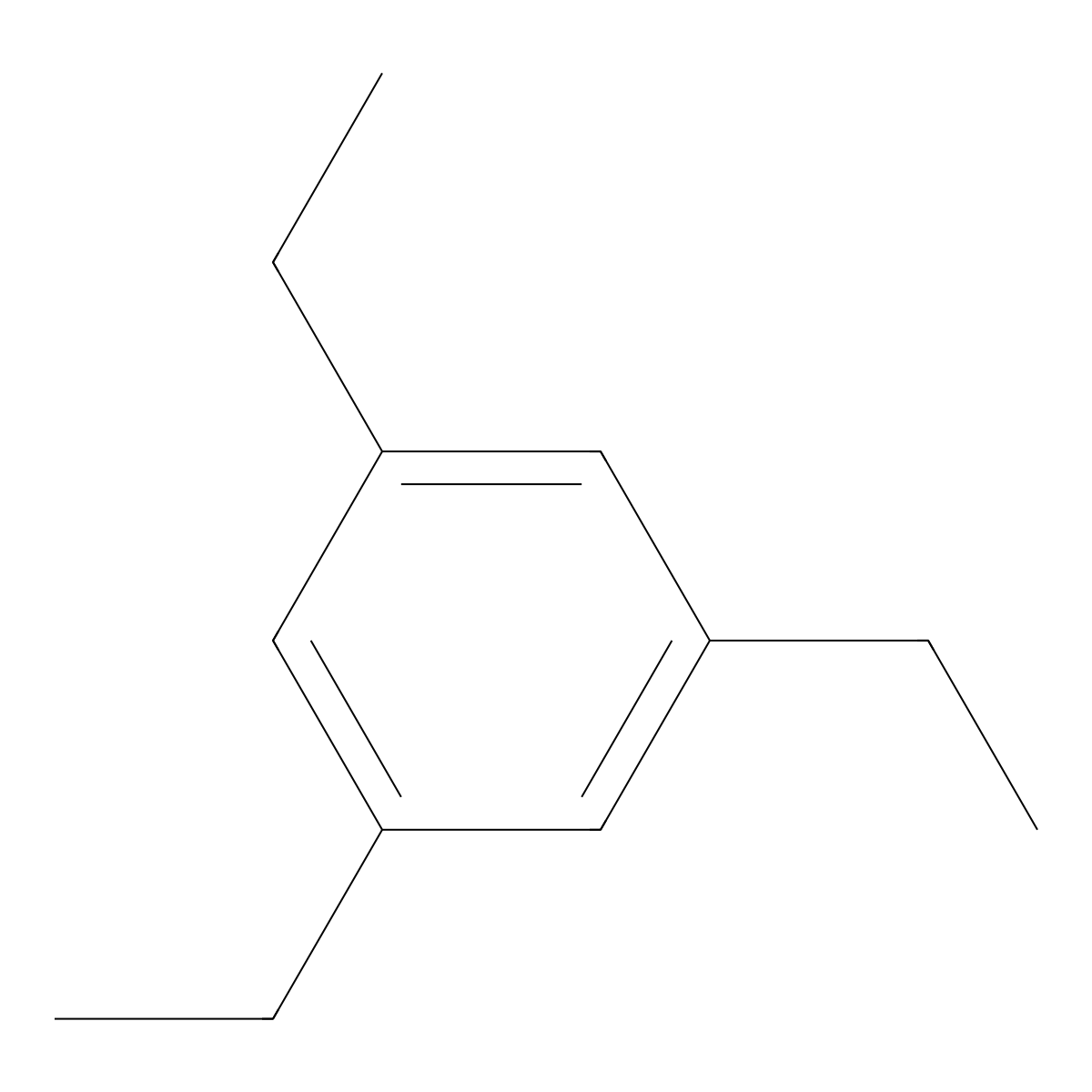 1,3,5-Triethylbenzene molecular structure, CAS 102-25-0