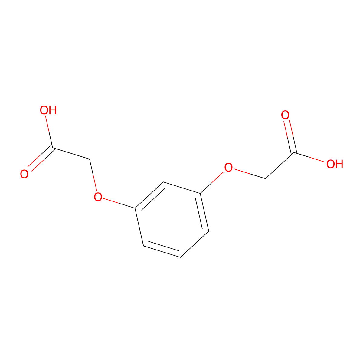 (1,3-Phenylenedioxy)diacetic acid molecular structure, CAS 102-39-6