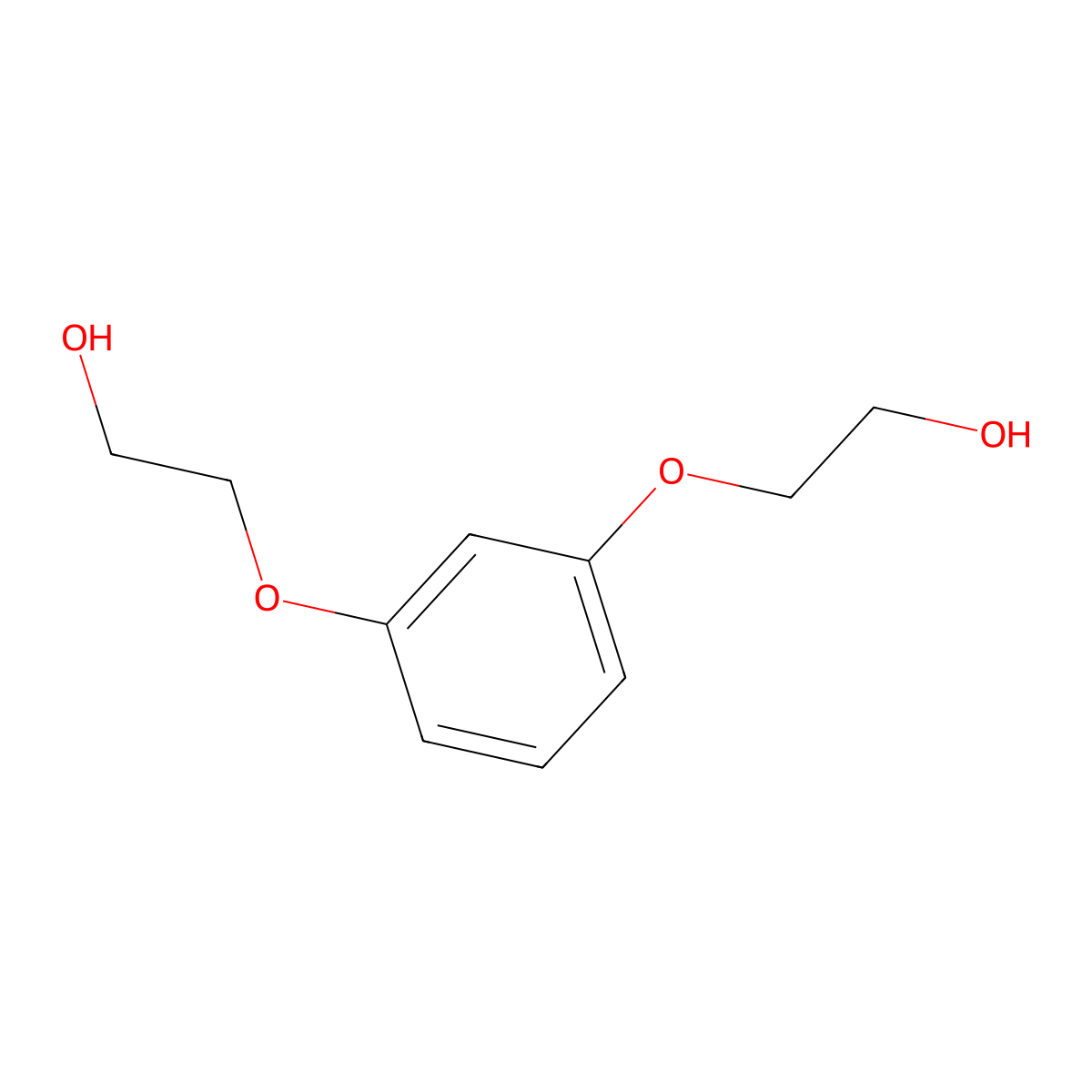1,3-Bis(2-hydroxyethoxy)benzene molecular structure, CAS 102-40-9