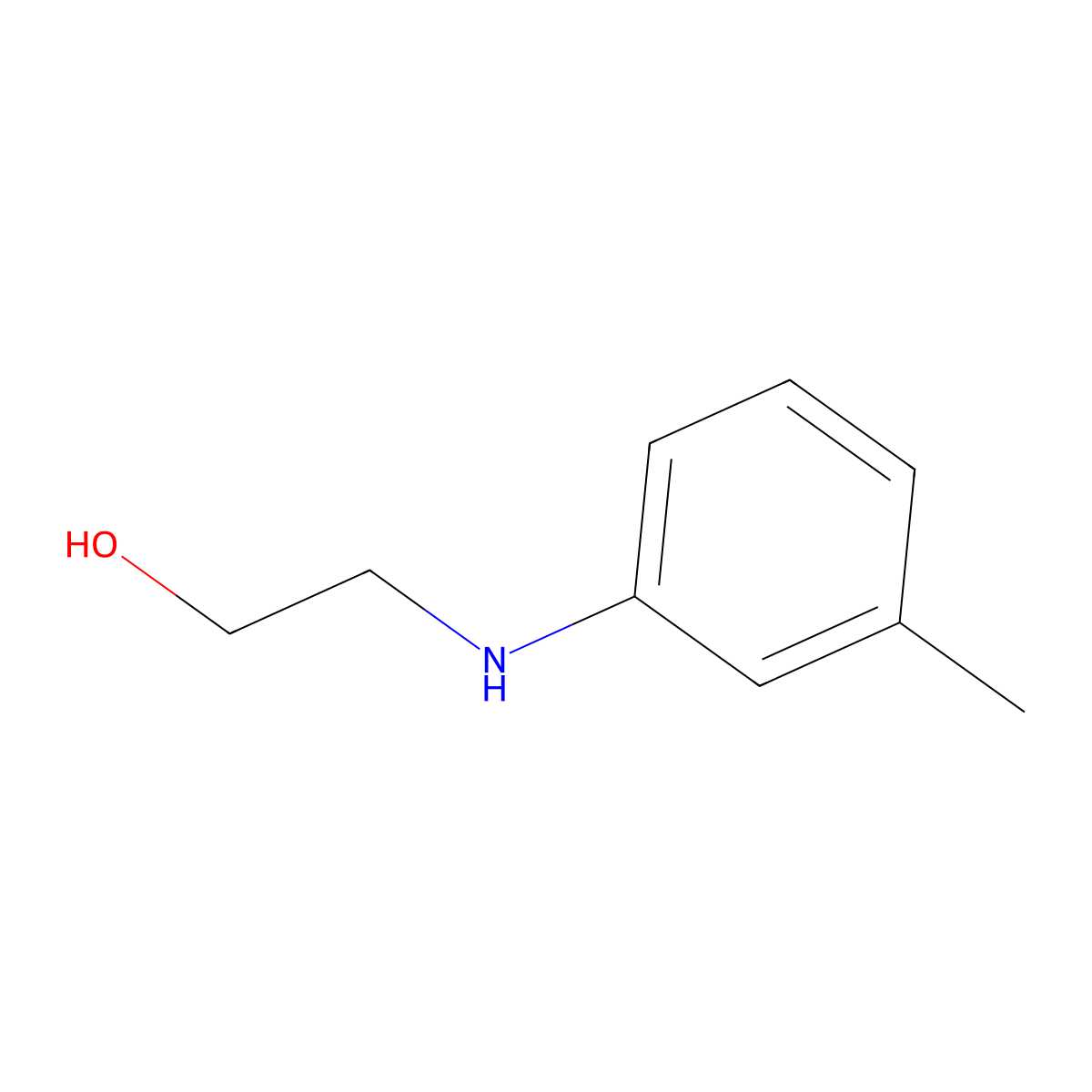 m-Tolylethanolamine molecular structure, CAS 102-41-0