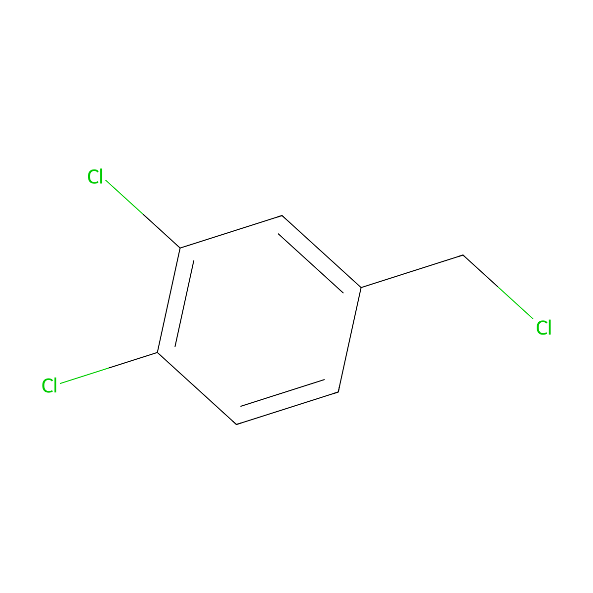 3,4-Dichlorobenzyl chloride molecular structure, CAS 102-47-6