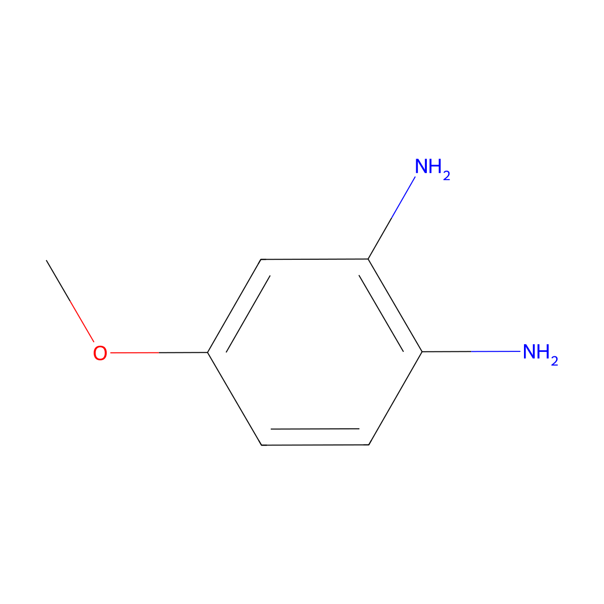 4-Methoxy-o-phenylenediamine molecular structure, CAS 102-51-2