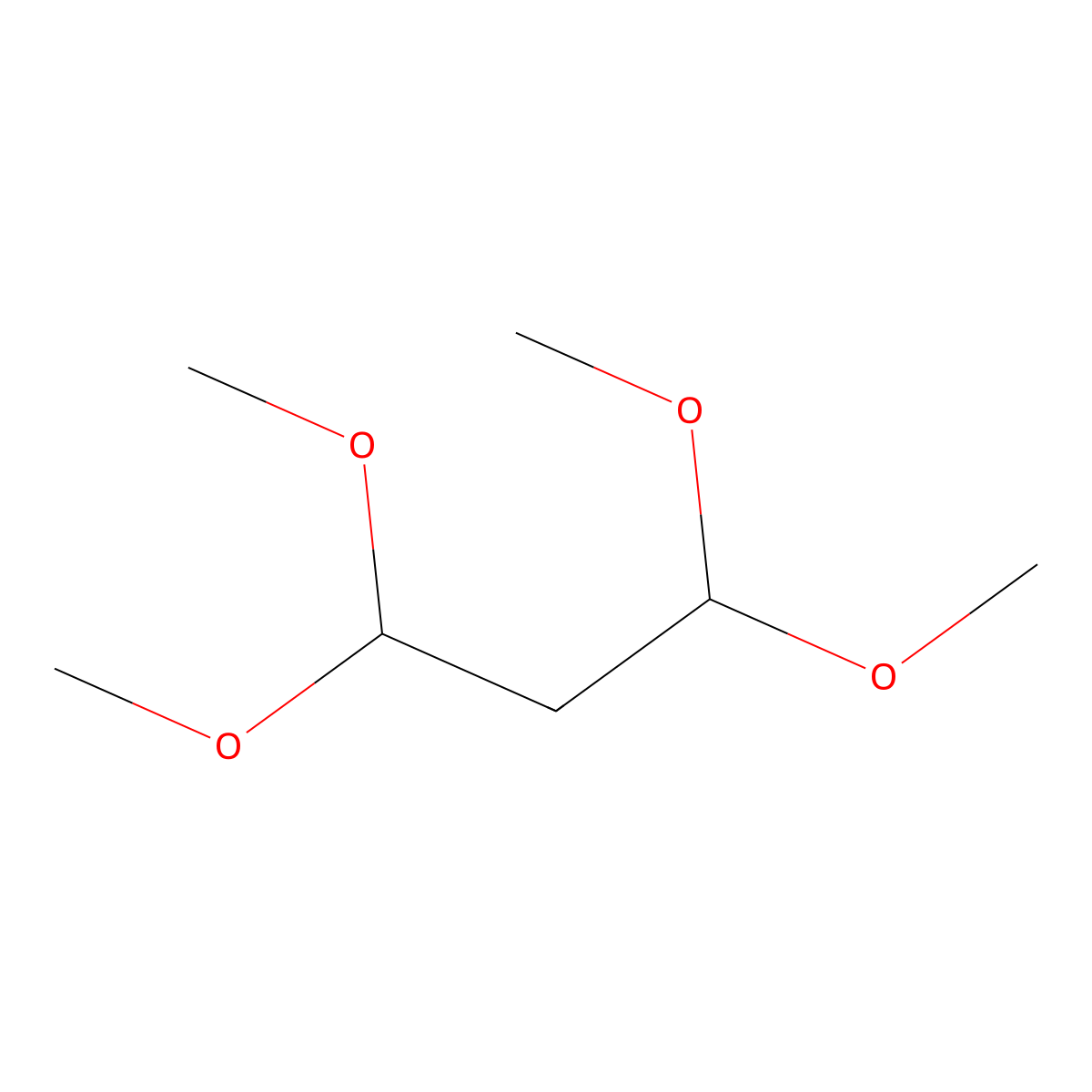 Tetramethoxypropane molecular structure, CAS 102-52-3