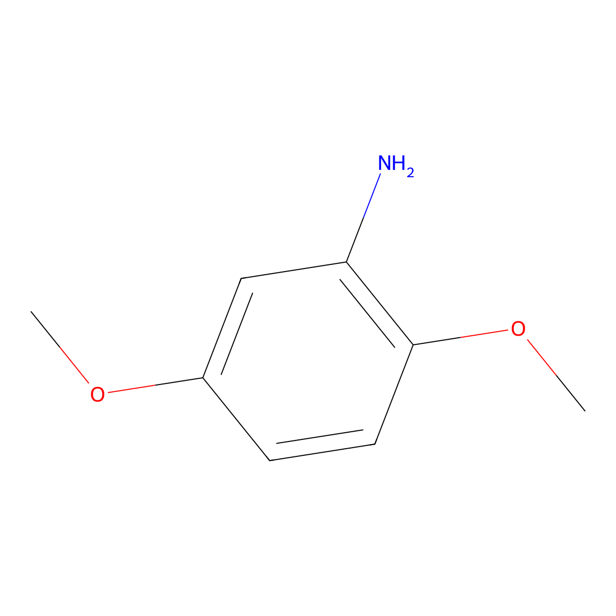 2,5-Dimethoxyaniline molecular structure, CAS 102-56-7