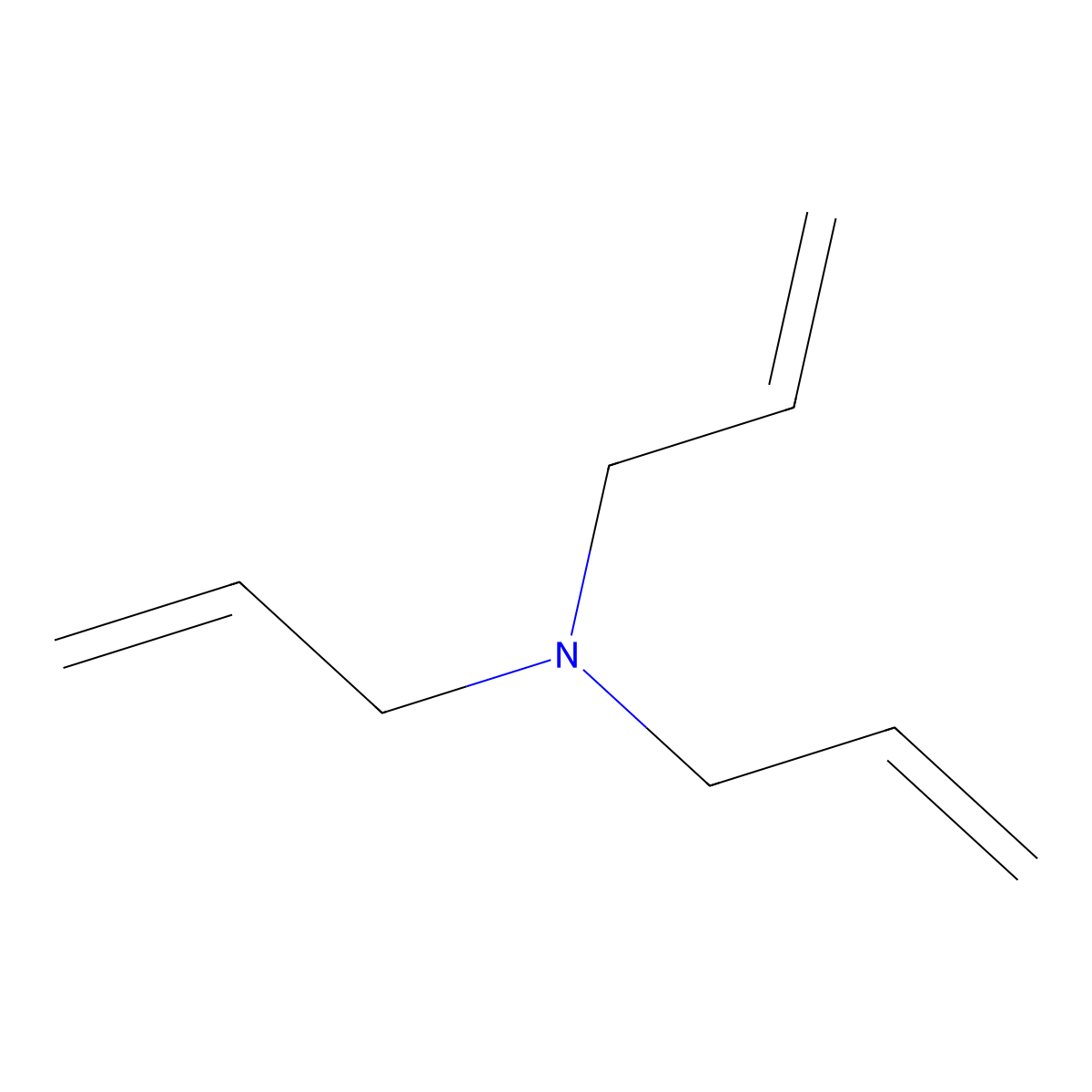 Triallylamine molecular structure, CAS 102-70-5
