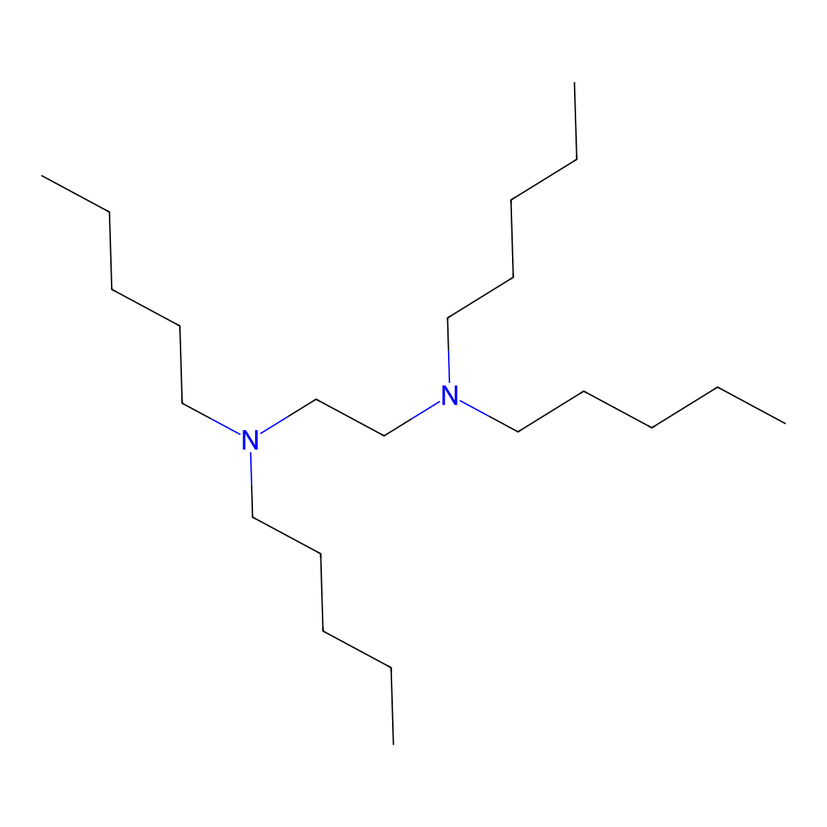 1,2-Ethanediamine, N1,N1,N2,N2-tetrapentyl- molecular structure, CAS 102-80-7