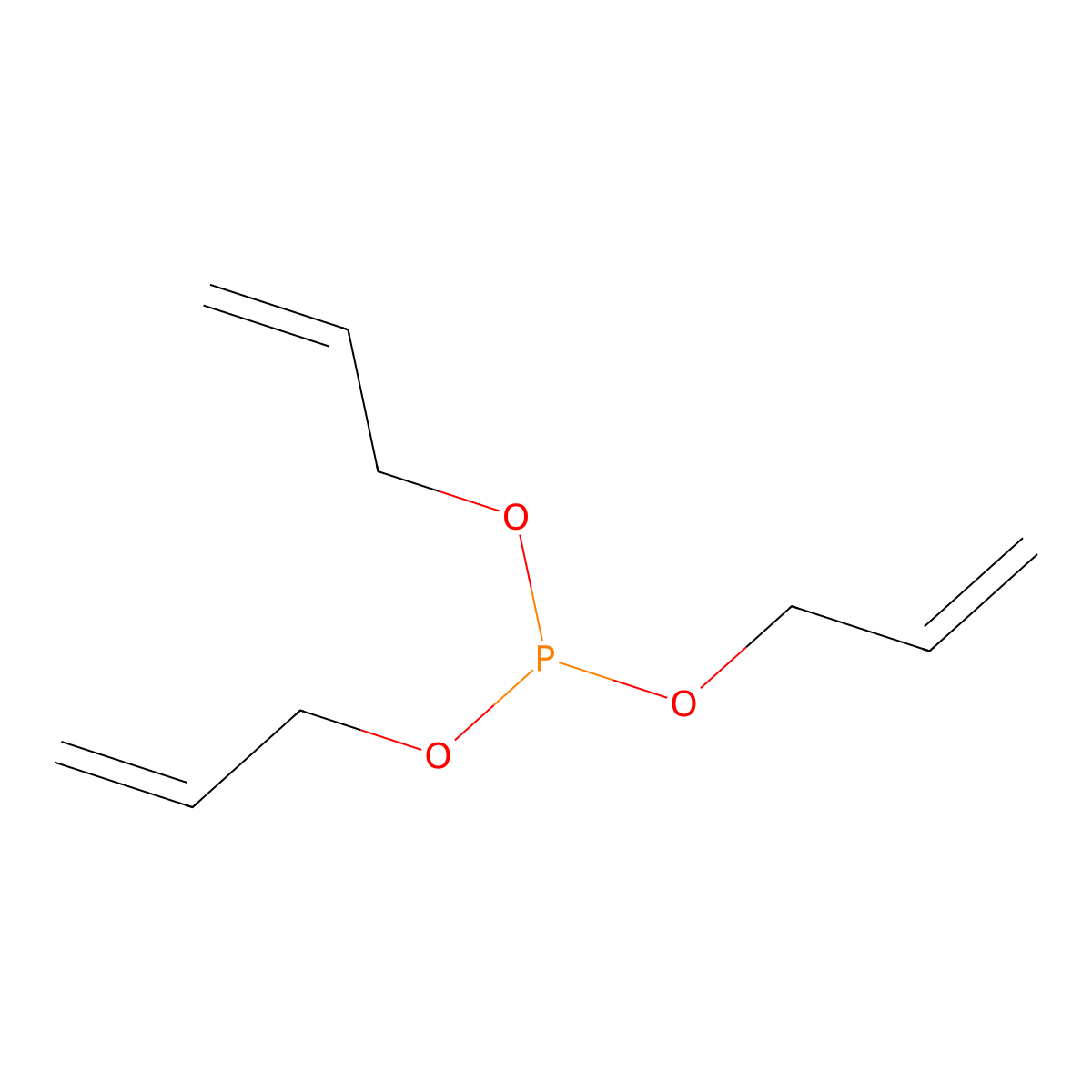 Triallyl phosphite molecular structure, CAS 102-84-1