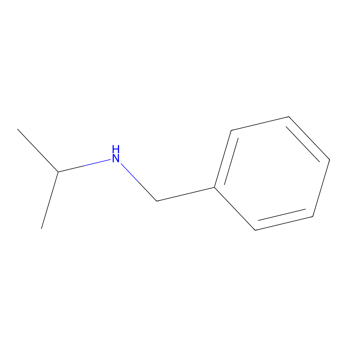 Isopropylbenzylamine molecular structure, CAS 102-97-6