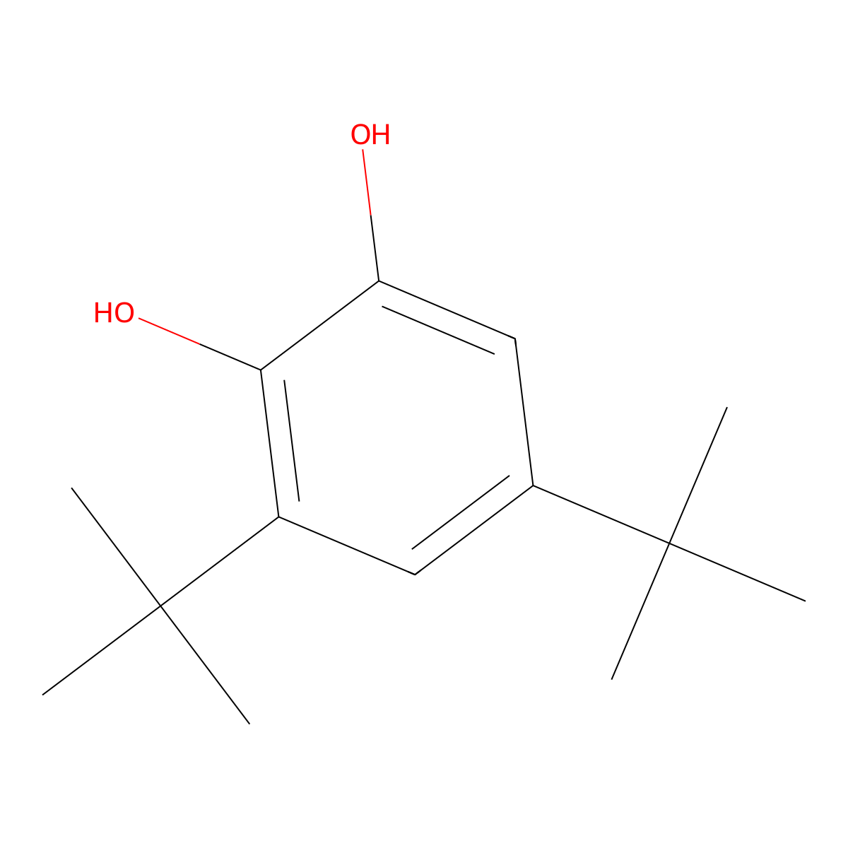 3,5-Di-tert-butylcatechol molecular structure, CAS 1020-31-1